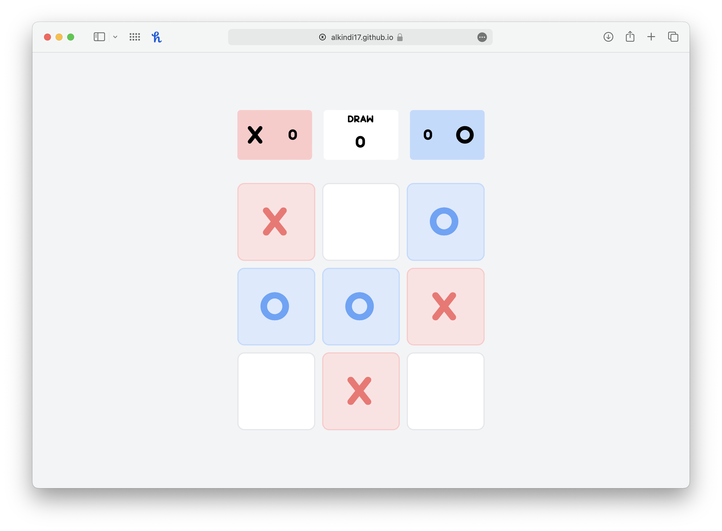 Ali Al Kindi Projects | Tic-Tac-Toe